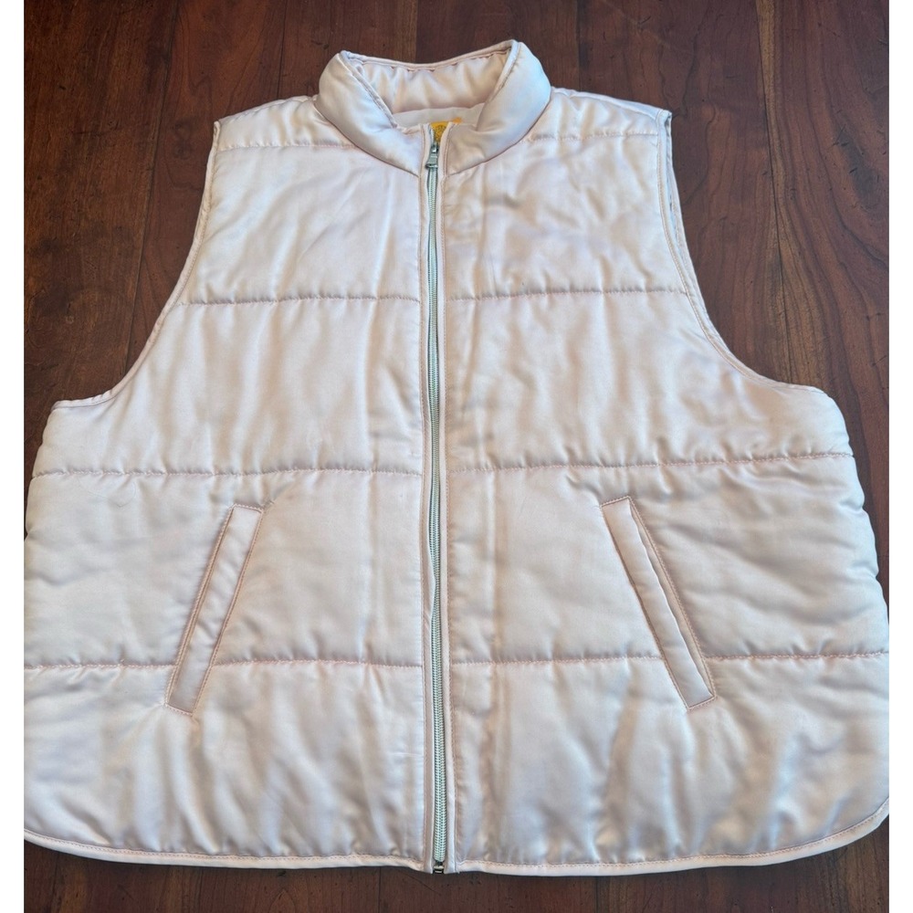 Ruby Red Women's Soft Pink Quilted Vest‎ Size Petite xL